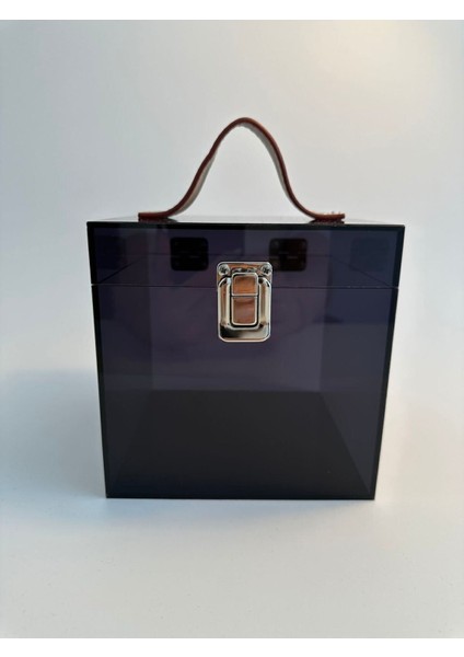 Pleksi Akrilik Şeffaf Füme Makyaj Çantası 15CM x 15CM x 15CM Pleksi Gri fiyatları