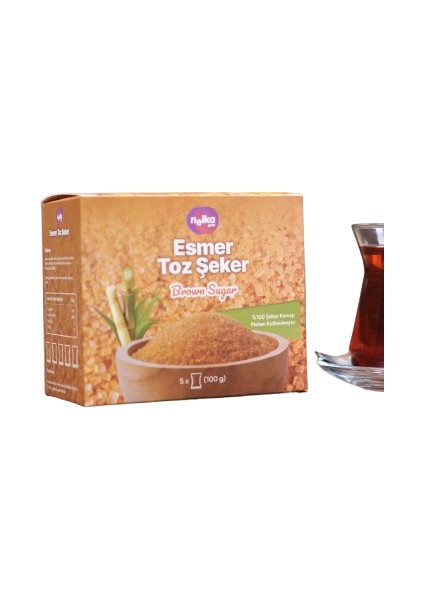 Esmer (Kahverengi) Toz Şeker 5x100 gr