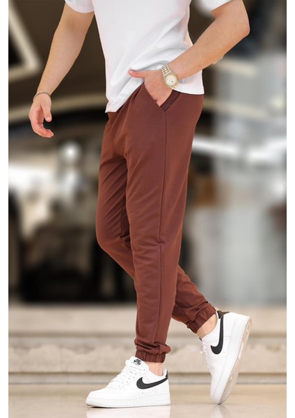 Acı Kahverengi Erkek Basic Cepli Paçası Lastikli Eşofman Altı 6547 fiyatları
