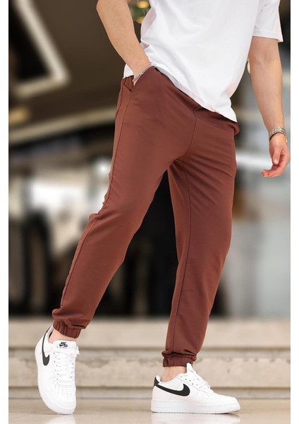 Acı Kahverengi Erkek Basic Cepli Paçası Lastikli Eşofman Altı 6547 modelleri