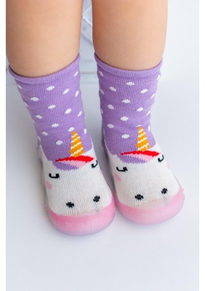 Nou Nou Unicorn Kaydırmaz Taban Çorap Panduf