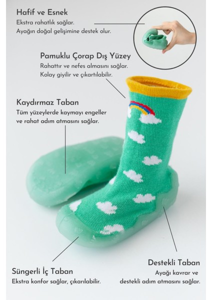 Nou Nou Unicorn Kaydırmaz Taban Çorap Panduf