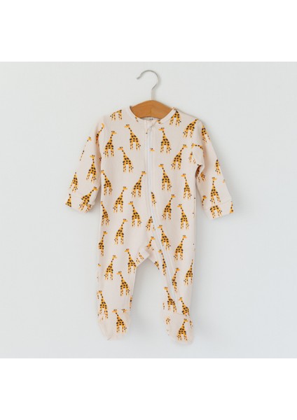 Organik Interlok Tulum- Zürafa Desenli