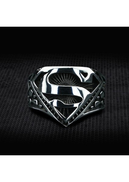 925 Ayar Gümüş Süperman Model Taşsız Gümüş Erkek Yüzük