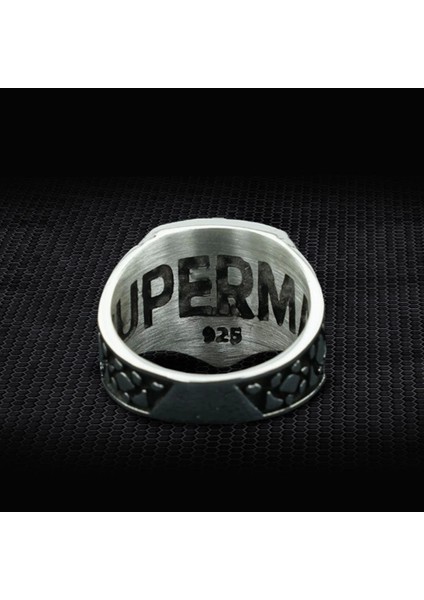 925 Ayar Gümüş Süperman Model Taşsız Gümüş Erkek Yüzük modelleri