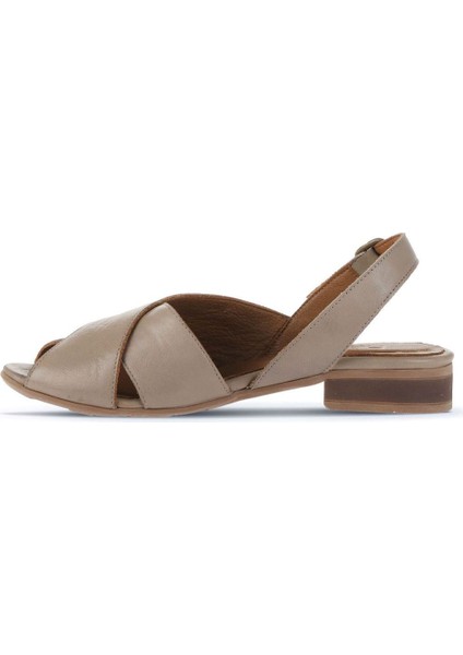 Gri Deri Kadın Topuklu Sandalet 01WA6402 01WA6402 modelleri