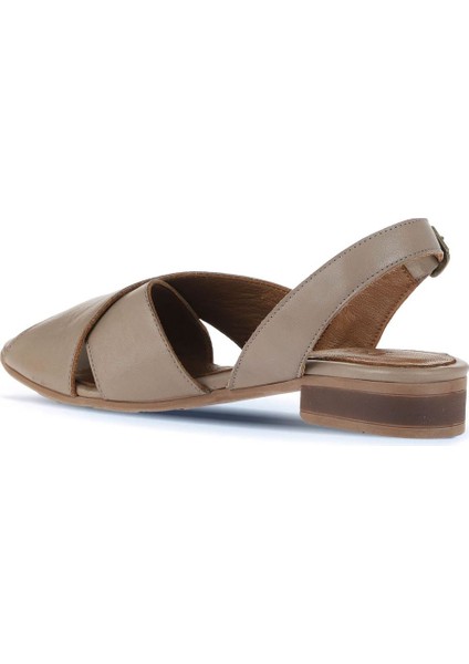 Gri Deri Kadın Topuklu Sandalet 01WA6402 01WA6402 fırsatları