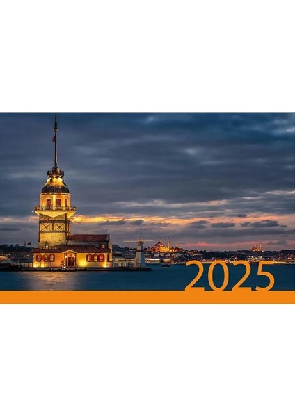 2025 Bristol 33X78 Gemici Takvimi 36 Sayfa Kız Kulesi