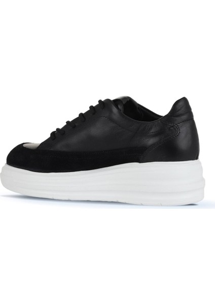 Siyah Deri-Süet Kadın Sneakers 16WA8196 16WA8196 fırsatları