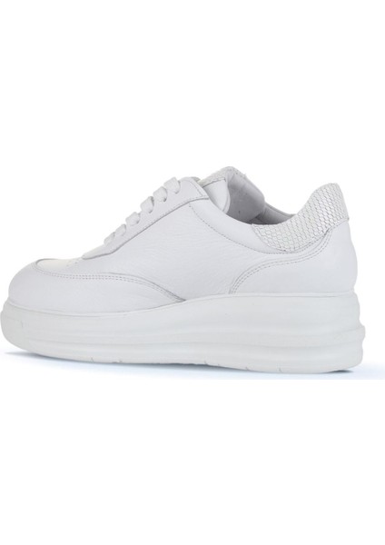 Beyaz Deri-Yılan Kadın Sneakers 16WA8195 16WA8195 fırsatları