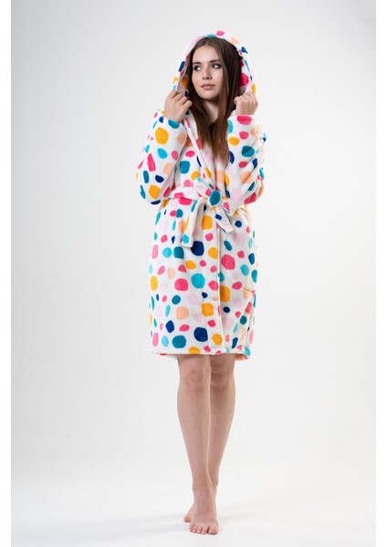 Kadın Welsoft Kapüşonlu Beyaz Sabahlık C1T1N1O202 fırsatları