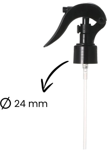 2'li Yedek Sprey Pompası Siyah 24mm (2 Adet)
