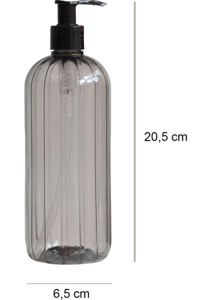 Sıvı Sabun Etiketli Şişe Seti 2'li Füme 500 ml