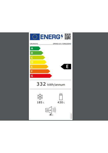 Grundıg Gpknd 615 I E Enerji Sınıfı 615 L Duo-No Frost Alttan Donduruculu Buzdolabı Inox