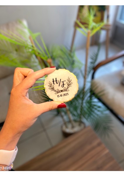 Kişiselleştirilebilir Epoksi Magnet 7x7 cm Söz Nişan Nikah Düğün Kına Hediyelik fırsatları