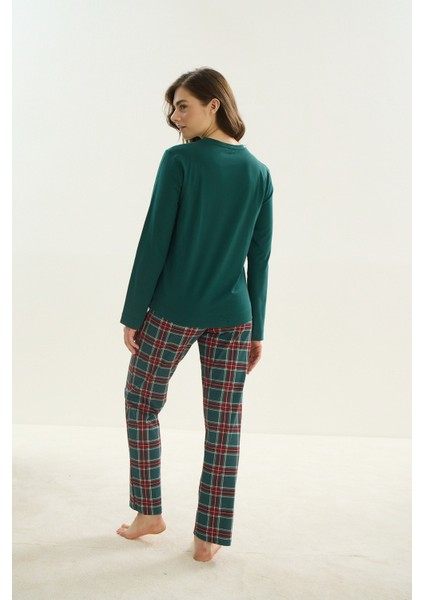 16114 Bayan Nakışlı Pijama Takım