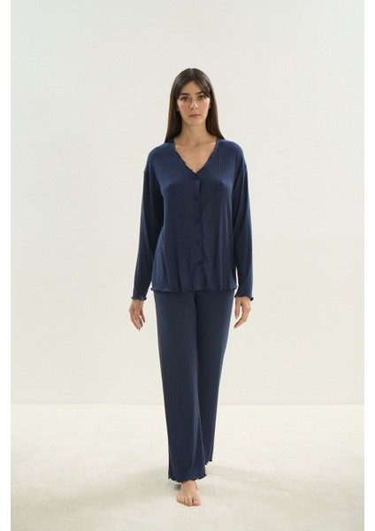 16070 Bayan Düğmeli Pijama Takım fiyatları