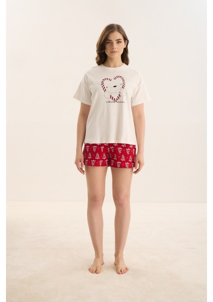 15965 Bayan Baskılı Şort Takım fiyatları