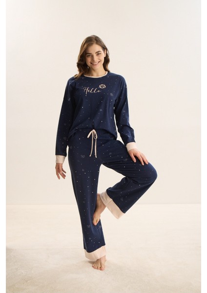 16039 Bayan Baskılı Pijama Takım