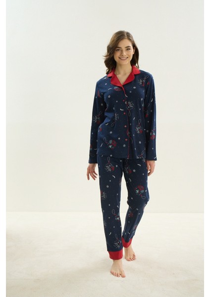 16056 Bayan Düğmeli Pijama Takım fiyatları