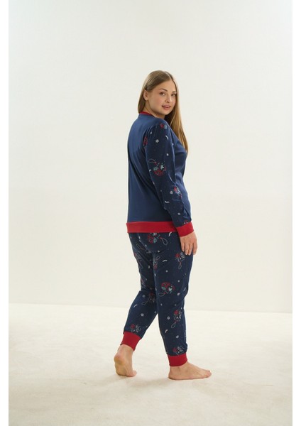16058 Bayan Baskılı Battal Boy Pijama Takım modelleri