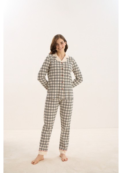 16089 Bayan Düğmeli Pijama Takım fiyatları