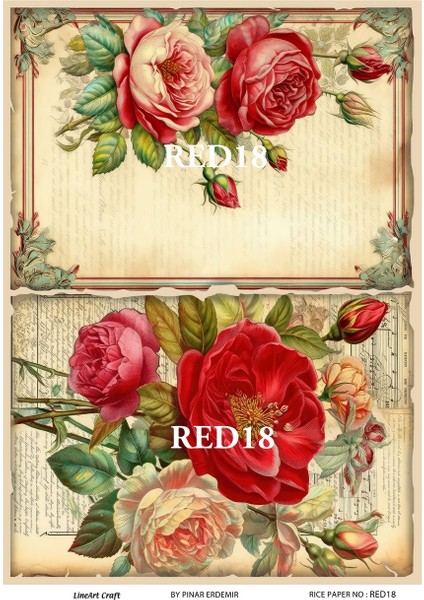 Pirinç Dekopaj Kağıdı 29X42CM NO:RED18