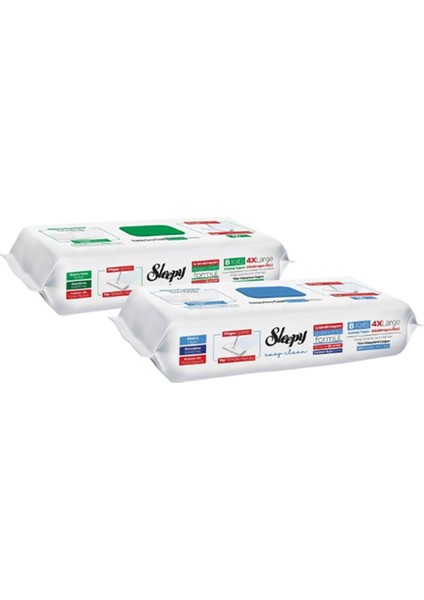 Easy Clean Beyaz Sabun + Çamaşır Suyu Katkılı Mopa Uyumlu Yer Temizlik Havlusu 2X50 100 Yaprak