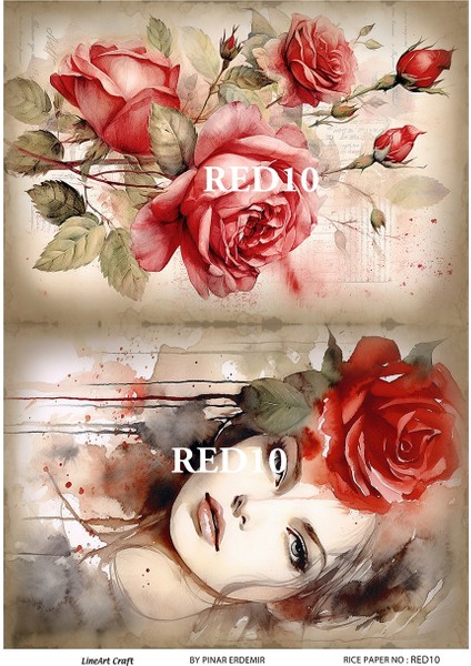 Pirinç Dekopaj Kağıdı 29X42CM NO:RED10