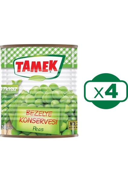 Bezelye Konservesi Net 830 gr 4 Adet