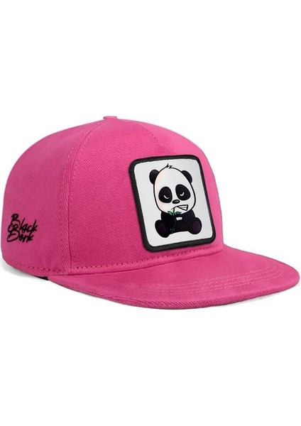 BlackBörk V1 Hip Hop Kids Panda - 1 Kod Logolu Unisex Pembe Çocuk Şapka (Cap)