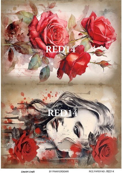 Pirinç Dekopaj Kağıdı 29X42CM NO:RED14