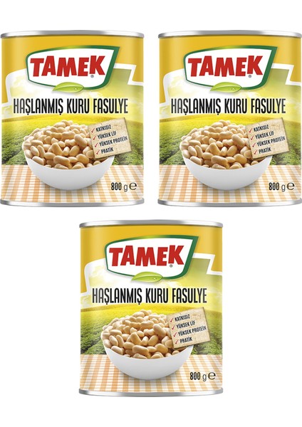 Haşlanmış Kuru Fasulye 800 gr x 3'lü Paket