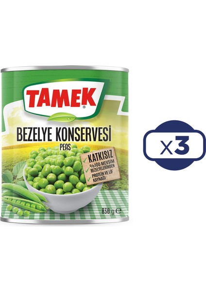 Bezelye Konservesi 830 gr x 3 Adet