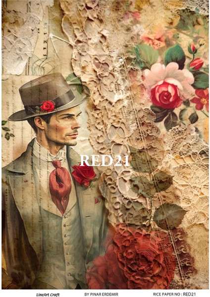 Pirinç Dekopaj Kağıdı 29X42CM NO:RED21