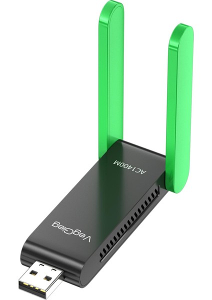 1400 Mbps 2.4ghz/5ghz Dual Band Gigabit Alıcı Verici USB Wifi Adaptör