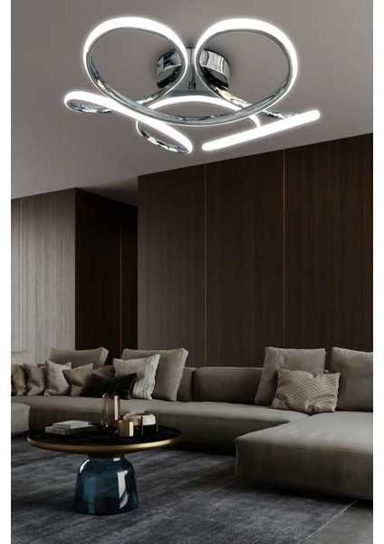 Dronplafonyer LED Avize Ledli Avize 3 Renk Avize