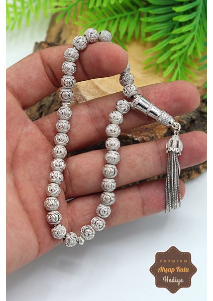 Kristal Küre Kesim 925 Ayar Gümüş Telkari Tesbih 201023308 fiyatları