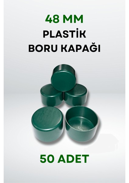 Plastik Boru Kapağı 48 MM (50 Adet)