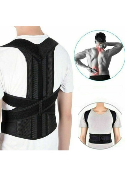 Ankaflex Çift Balenli Bel ve Sırt Korsesi Dik Duruş Spor Bel Sırt Omuz Kamburlugu Önleyici