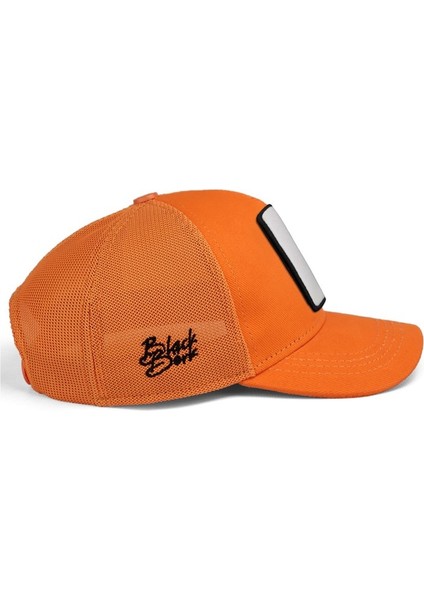 V1 Trucker Kids Ördek - 1 Kod Logolu Unisex Neon Turuncu Çocuk Şapka