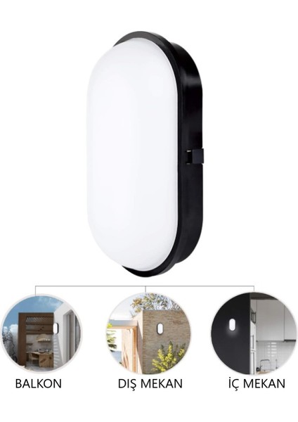 2 Adet Su Geçirmez 20w Siyah Kasa Beyaz Işık 6400k Bahçe Teras Banyo Iç Dış Mekan Led Işık 2000lm indirimleri