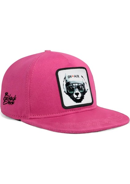V1 Hip Hop Kids Ayı - 1bs Kod Logolu Unisex Pembe Çocuk Şapka
