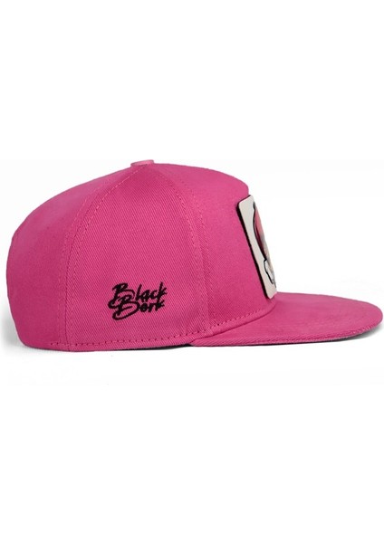 V1 Hip Hop Kids Ayı - 1bs Kod Logolu Unisex Pembe Çocuk Şapka
