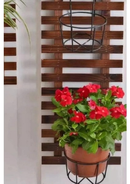 Ahşap Saksı Askısı Çiçeklik Dekoratif Duvar Süsü