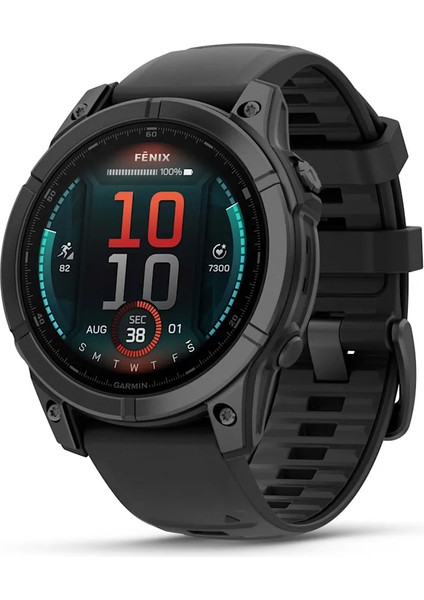 Fenix E - 47 mm Amoled Slate Gri Siyah Silikon Kayışlı