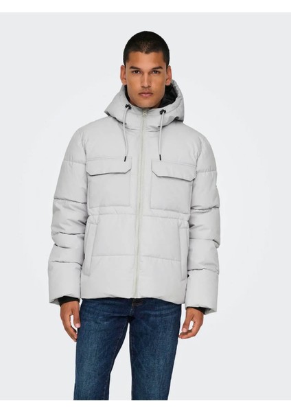 Erkek Mont Beyaz 22029661 Onselıjah Pckt. Hood Jacket Otw Noos