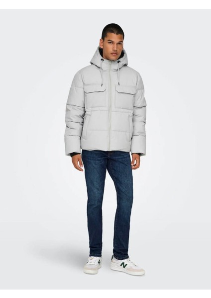 Erkek Mont Beyaz 22029661 Onselıjah Pckt. Hood Jacket Otw Noos