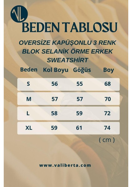 Oversize Kapüşonlu 3 Renk Blok Selanik Örme Erkek Sweatshirt - Kahve fiyatları