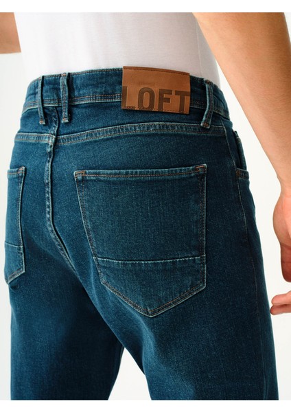 Erkek Jean Pantolon Petrol LF2037019 Terrybrown Slim Fit fırsatları